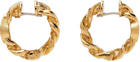 gucci hoop earrings with interlocking g|gucci hoop logo earrings.